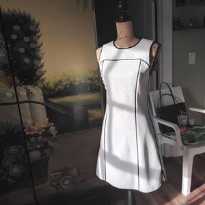 Alice + Olivia White and Black Mini Dress